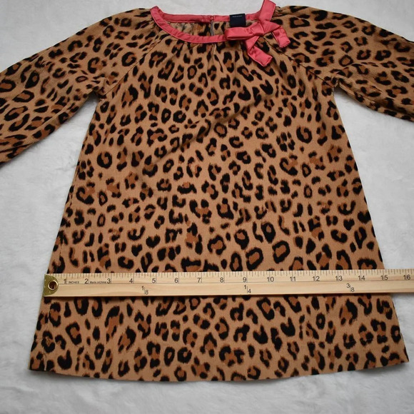 Baby Gap Corduroy Leopard Dress Sz 2T Bow 100% Cotton Animal Cheetah - Picture 10 of 11